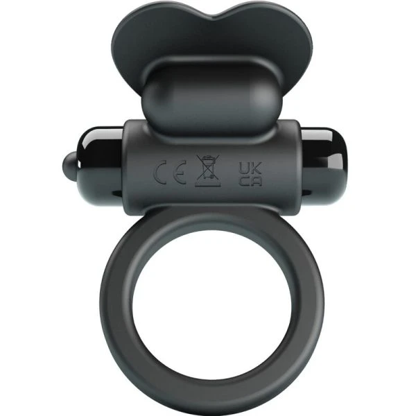 FOR HIM Pretty Love Debonaire Rabbit Vibrating Ring with 10 Vibrations Black