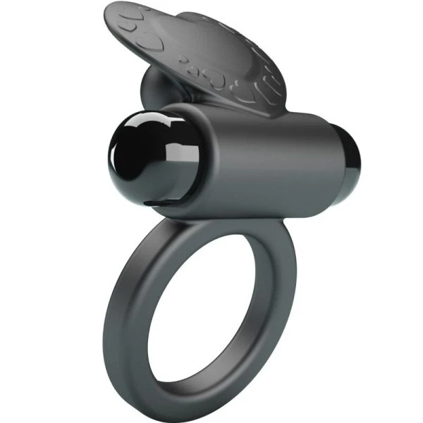 FOR HIM Pretty Love Debonaire Rabbit Vibrating Ring with 10 Vibrations Black