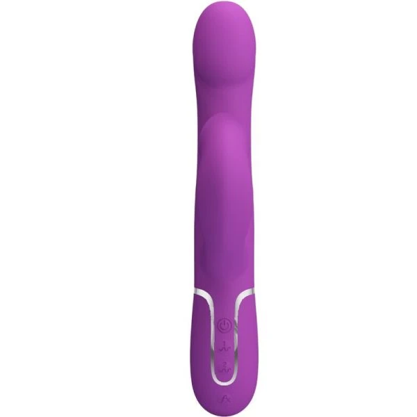 High Tech Pretty Love 4-in-1 Multifunctionele Vibrator met Parelketting, paars