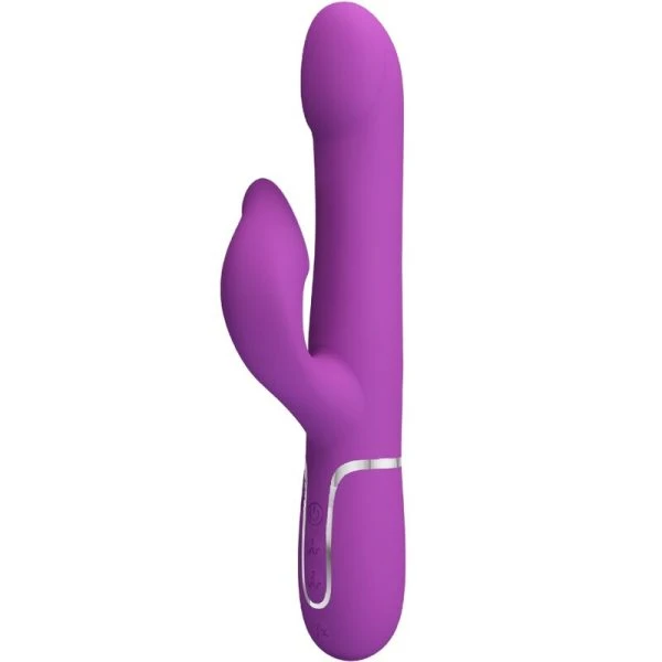 High Tech Pretty Love 4-in-1 Multifunctionele Vibrator met Parelketting, paars