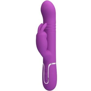 High Tech Pretty Love Coale 4 in 1 Multifunctionele Rabbit Vibrator Paars