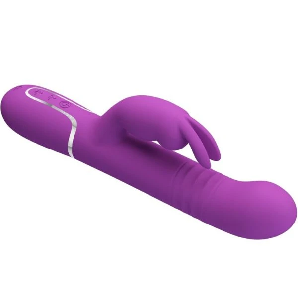 High Tech Pretty Love Coale 4 in 1 Multifunctionele Rabbit Vibrator Paars