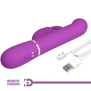 High Tech Pretty Love Coale 4 in 1 Multifunctionele Rabbit Vibrator Paars High Tech Pretty Love Coale 4 in 1 Multifunctionele Rabbit Vibrator Paars - Afbeelding 7