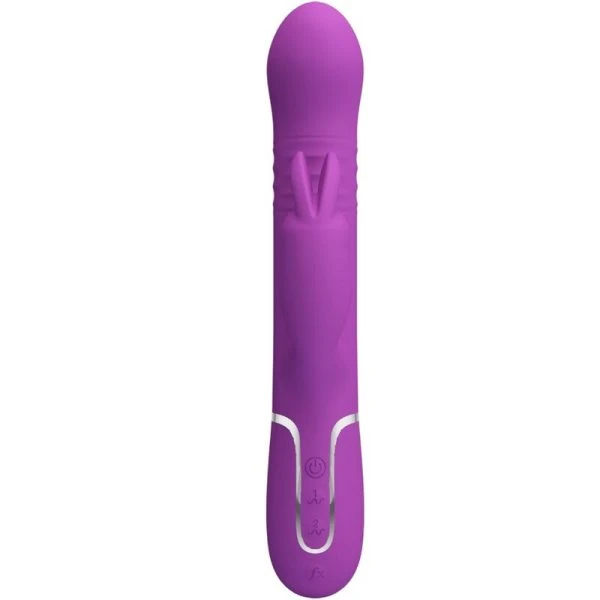 High Tech Pretty Love Coale 4 in 1 Multifunctionele Rabbit Vibrator Paars
