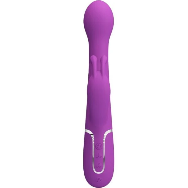 High Tech Pretty Love Dejon 3-in-1-Multifunktions-Rabbit-Vibrator mit Perlenkette in Lila