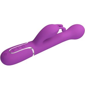 High Tech Pretty Love Dejon 3-in-1-Multifunktions-Rabbit-Vibrator mit Perlenkette in Lila High Tech Pretty Love Dejon 3-in-1-Multifunktions-Rabbit-Vibrator mit Perlenkette in Lila – Bild 3