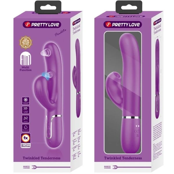 High Tech Pretty Love Perlita 3 IN 1 Multifunktions-Rabbit-Vibrator Lila