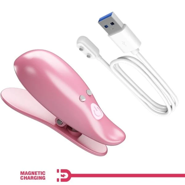 Pretty Love Cailey Nippelklemmen mit 10 Vibrationen und Fernbedienung Rosa