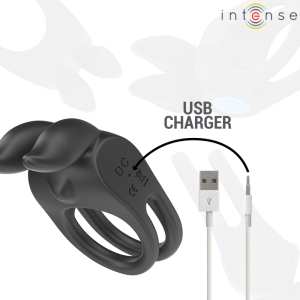Intense FOR HIM Dubbele Penisring SAM Vibrator met 10 Trillingen, Zwart Intense FOR HIM Dubbele Penisring SAM Vibrator met 10 Trillingen, Zwart - Afbeelding 6