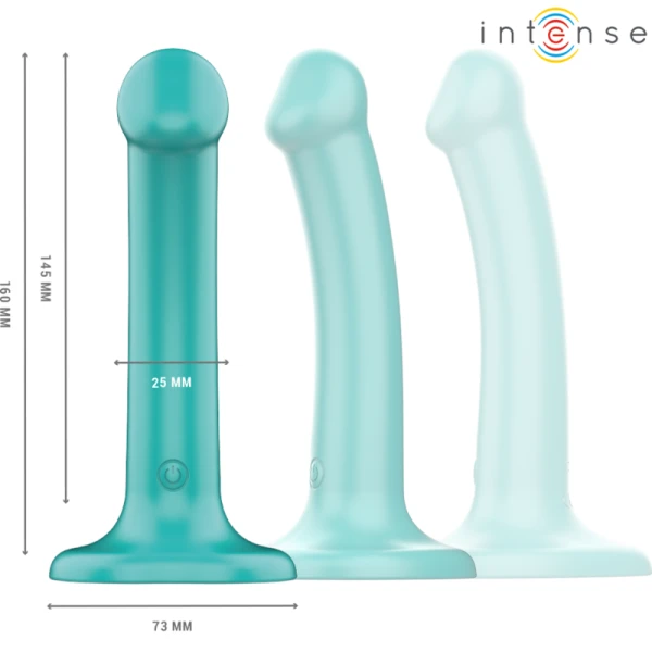 Intense Remote Control Vibrator Katie mit Saugnapf, 10 Modi, Blau