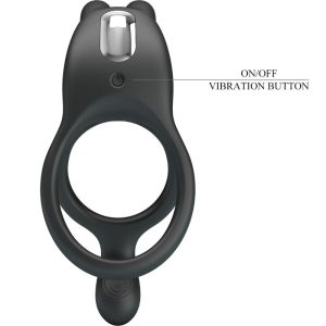 FOR HIM Pretty Love Seth Doppel-Vibrationsring Rabbit mit 7 Vibrationen Schwarz – Bild 7