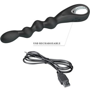 Anal Toys Pretty Love Federer Anale Vibrator met 12 Trillingen, Silicone, Zwart Anal Toys Pretty Love Federer Anale Vibrator met 12 Trillingen, Silicone, Zwart - Afbeelding 6