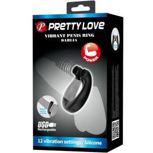 FOR HIM Pretty Love Dahlia Vibratiering met Clitorisstimulator, 12 standen, Zwart FOR HIM Pretty Love Dahlia Vibratiering met Clitorisstimulator, 12 standen, Zwart - Afbeelding 9