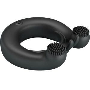FOR HIM Pretty Love Dahlia Vibratiering met Clitorisstimulator, 12 standen, Zwart FOR HIM Pretty Love Dahlia Vibratiering met Clitorisstimulator, 12 standen, Zwart - Afbeelding 3