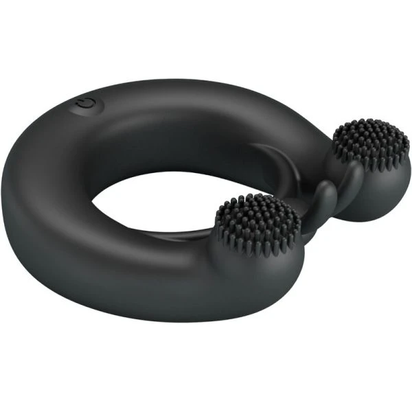FOR HIM Pretty Love Dahlia Vibratiering met Clitorisstimulator, 12 standen, Zwart FOR HIM Pretty Love Dahlia Vibratiering met Clitorisstimulator, 12 standen, Zwart