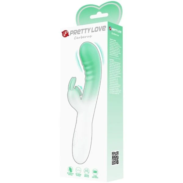 High Tech Pretty Love Cerberus Rabbit Vibrator met 30 functies groen