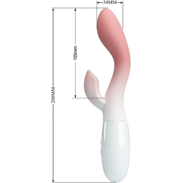 High Tech Pretty Love Brighty G-Punt Vibrator met Clitorisstimulator, 30 Trillingen, Roze