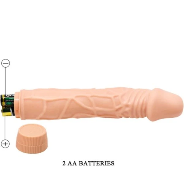 Baile Realistischer Vibrator BOB mit starker Äderung, TPR, hautfarben