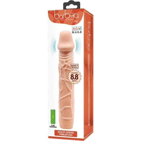 Baile Realistischer Vibrator BOB mit starker Äderung, TPR, hautfarben
