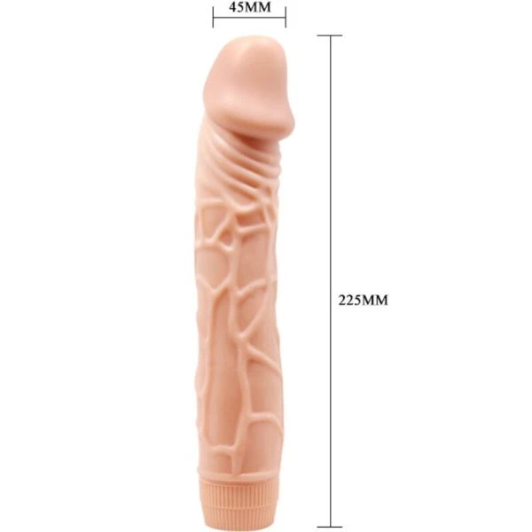 Baile Realistischer Vibrator BOB mit starker Äderung, TPR, hautfarben