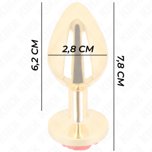 Kink Pleasure Plugs Anaalplug Goud Roos rood maat S Kink Pleasure Plugs Anaalplug Goud Roos rood maat S - Afbeelding 4