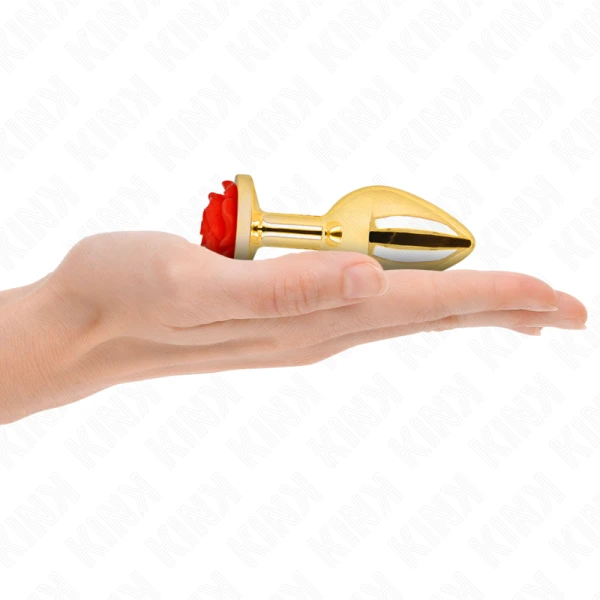 img_199071_1226244482e84f8c30c8155dc84218c4_1.png Kink Pleasure Plugs Anaalplug Gold Rose rood maat M