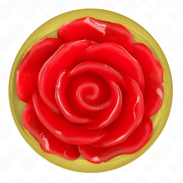 Kink Pleasure Plugs Anaalplug Gold Rose rood maat M Kink Pleasure Plugs Anaalplug Gold Rose rood maat M