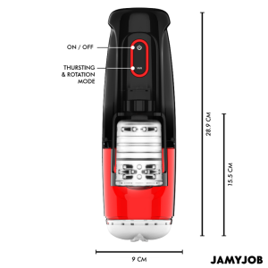 Jamyjob Storm Automatische Mond-Masturbator met 10 rotatie- en 10 stootmodi Jamyjob Storm Automatische Mond-Masturbator met 10 rotatie- en 10 stootmodi - Afbeelding 3