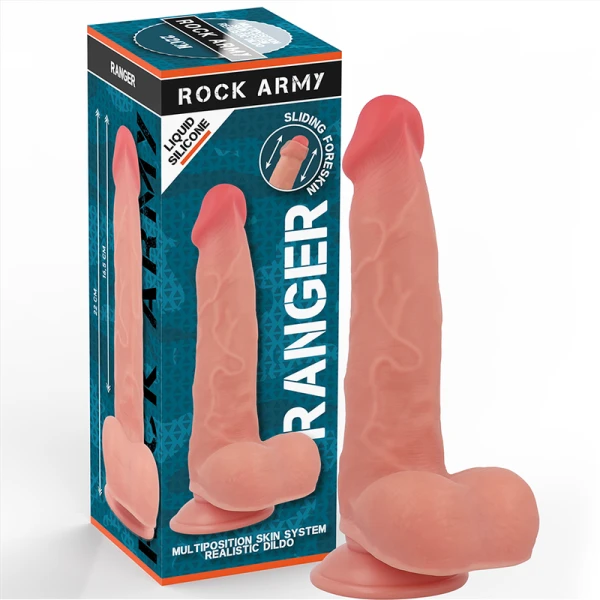Rock Army Liquid Silicone Ranger 22 cm Siliconen Dildo met Zuignap