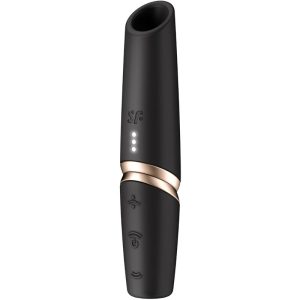 Satisfyer AIR Pulse Pro 2 Perfect Kiss drukwellenvibrator Zwart/Goud Satisfyer AIR Pulse Pro 2 Perfect Kiss drukwellenvibrator Zwart/Goud - Afbeelding 1