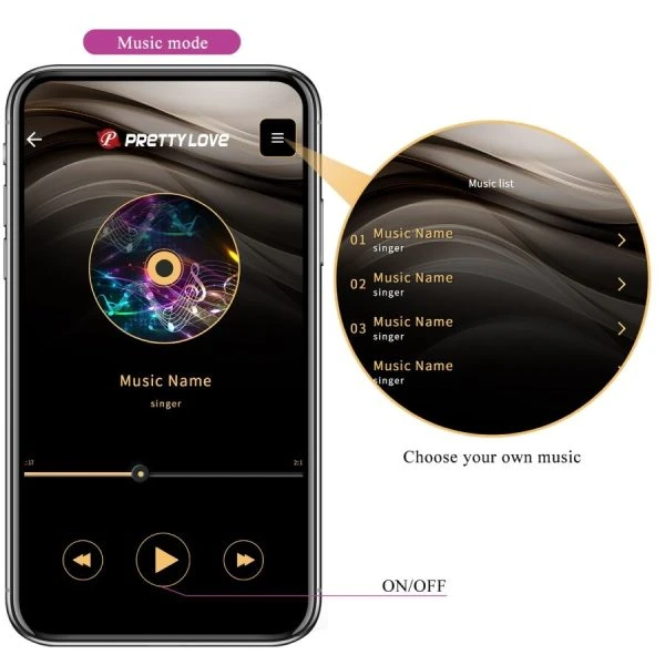 APP Series Pretty Love Leviathan App-gesteuerter Vibrator Lila