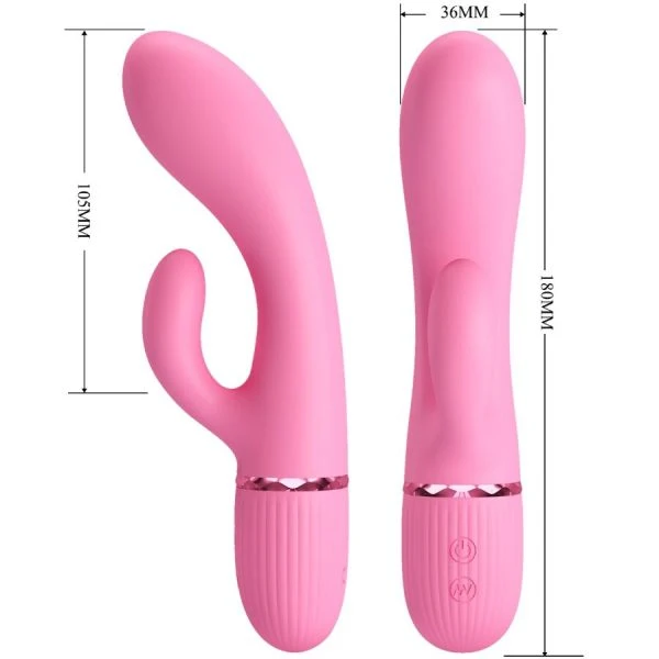 High Tech Pretty Love Marski Rabbit Vibrator met G-puntstimulatie, Roze High Tech Pretty Love Marski Rabbit Vibrator met G-puntstimulatie, Roze