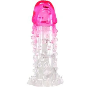 FOR HIM Pretty Love Wilford realistische penisverlengeringshuls met ribbels roze