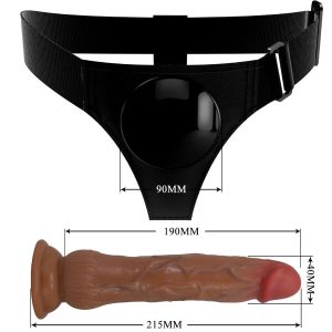Harness Collection Pretty Love Universal Harness Slip met Squirting Dildo Bruin Harness Collection Pretty Love Universal Harness Slip met Squirting Dildo Bruin - Afbeelding 7