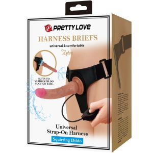 Harness Collection Pretty Love Universal Harness Slip met Squirting Dildo Bruin Harness Collection Pretty Love Universal Harness Slip met Squirting Dildo Bruin - Afbeelding 8