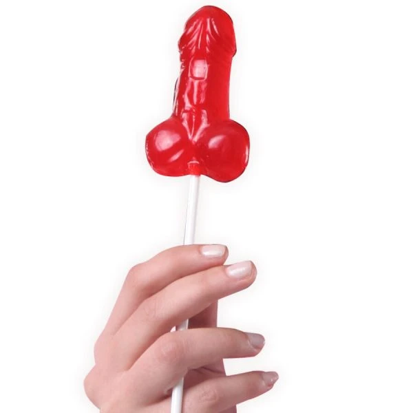 Secretplay Cosmetic Lollipop Penis-Gummibärchen Aardbeienlolly