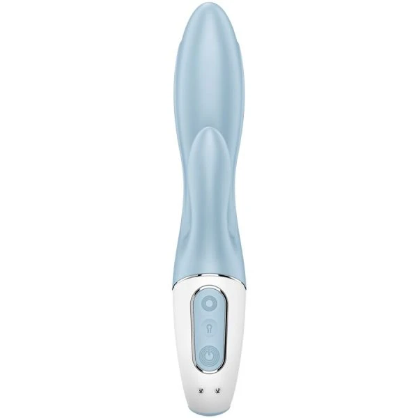 Satisfyer Air Pump Bunny 1 opblaasbare konijnenvibrator met clitorisstimulator Blauw