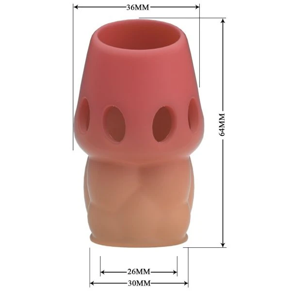 FOR HIM Pretty Love Oscar Penisverlängerungshülle uit TPR, Roze