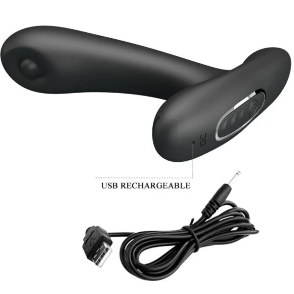 Anal Toys Pretty Love Remington Anale en Vaginale Vibratiemassageapparaat Zwart