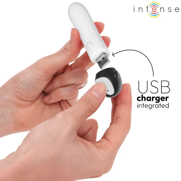 Intense FUN Toys Vibrator Bullet Pinguin Rico 10 cm wit