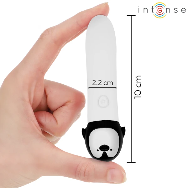 Intense FUN Toys Vibrator Bullet Pinguin Rico 10 cm wit