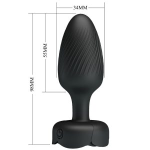 Anal Toys Pretty Love Osborn Anaalplug met LED-licht en vibratie, zwart Anal Toys Pretty Love Osborn Anaalplug met LED-licht en vibratie, zwart - Afbeelding 6