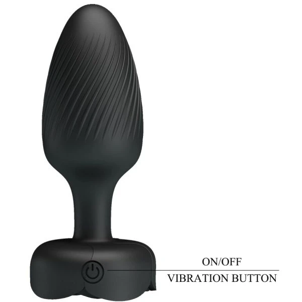 Anal Toys Pretty Love Osborn Anaalplug met LED-licht en vibratie, zwart