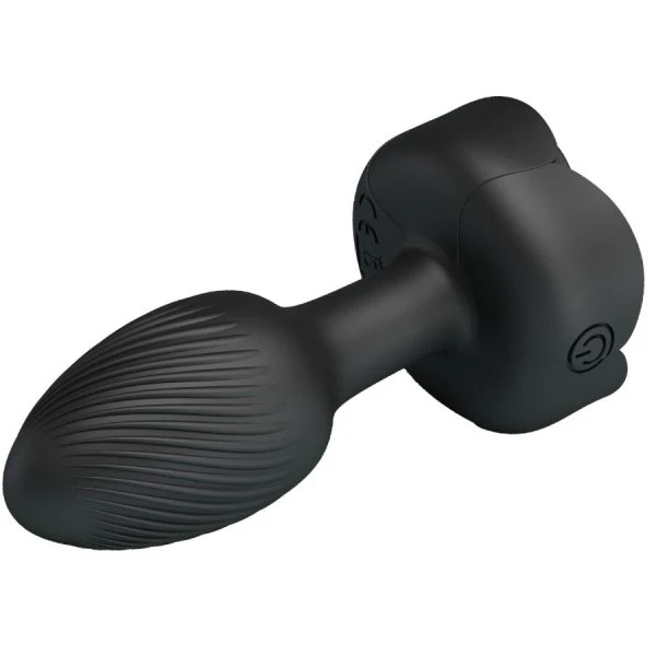 Anal Toys Pretty Love Olman Anaalplug met LED-licht en vibratie, Zwart