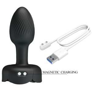 Anal Toys Pretty Love Olman Anaalplug met LED-licht en vibratie, Zwart Anal Toys Pretty Love Olman Anaalplug met LED-licht en vibratie, Zwart - Afbeelding 7