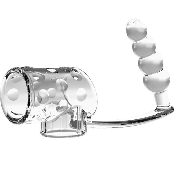 FOR HIM Pretty Love Penishuls met anaalplug transparant FOR HIM Pretty Love Penishuls met anaalplug transparant