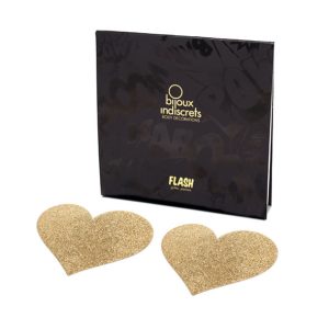 Bijoux Flash Collection zelfklevende tepelbedekkingen Golden Heart Bijoux Flash Collection zelfklevende tepelbedekkingen Golden Heart - Afbeelding 2