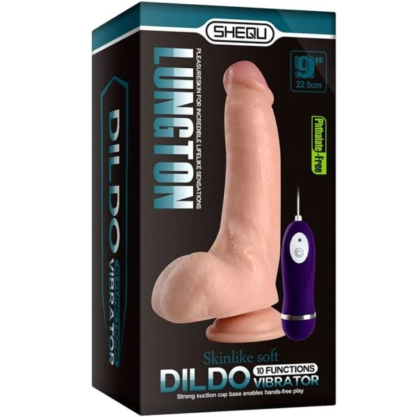 Shequ Lungton Vibratordildo met afstandsbediening Shequ Lungton Vibratordildo met afstandsbediening