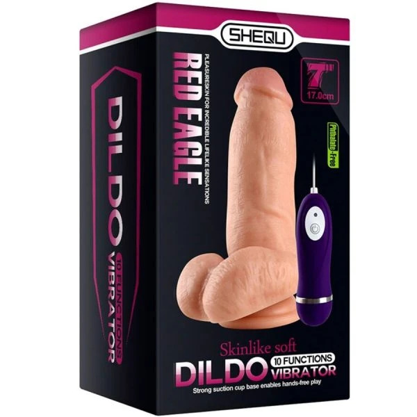 Shequ Vibrator-Dildo Red Eagle met afstandsbediening