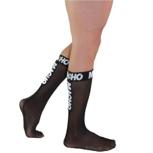 Macho Underwear halfdoorzichtige fetisj-sokken One Size zwart Macho Underwear halfdoorzichtige fetisj-sokken One Size zwart - Afbeelding 3